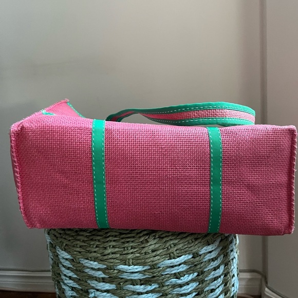 RALPH Ralph Lauren Watermelon Pink-Green Straw-woven Shoulder bag - Picture 10 of 14